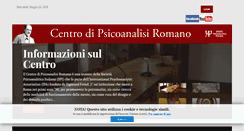 Desktop Screenshot of centropsicoanalisiromano.it